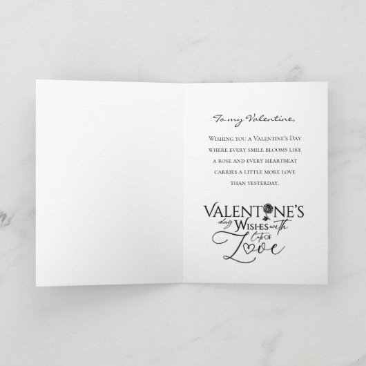 I Love You Pink Heart Photo Collage カード (内部)