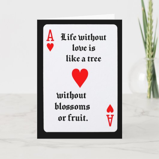 I LOVE YOU PLAYING CARD -- Greeting Card カード (正面)