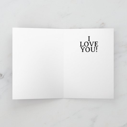 I LOVE YOU PLAYING CARD -- Greeting Card カード (内部)