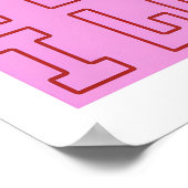 I Love You Print Valentine's Day Typography Art ポスター (角)