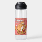 I Love You Purrry Much Funny Cat Lover Gift  ウォーターボトル (背面)