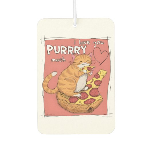 I Love You Purrry Much Funny Cat Lover Gift  カーエアーフレッシュナー (正面)