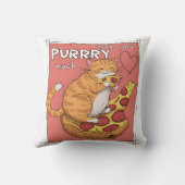 I Love You Purrry Much Funny Cat Lover Gift  クッション (裏面)