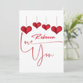 I Love You Rebecca -ハッピーバレンタインデー シーズンカード (スタンド正面)