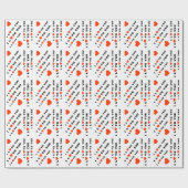 I love you red black white ラッピングペーパー (フラット)