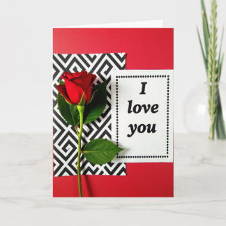 I Love You Red Rose Maze Card カード