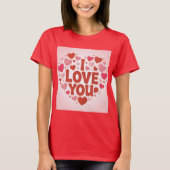 I Love You Red T-Shirt Tシャツ (正面)