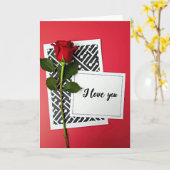 I Love You Rose Card カード (黄色い花)