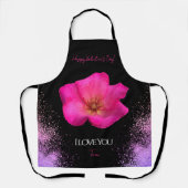 I Love You - Rose -Valentines Personalized Trendy  エプロン (正面)