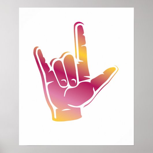 I Love You Sign Fairy Cultureプライド難聴 ポスター (正面)