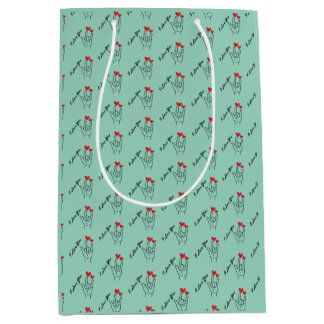 I Love You Sign Language – ろう者認識度 ミディアムペーパーバッグ