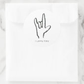 I Love You Sign Language Stickers ラウンドシール (バッグ)
