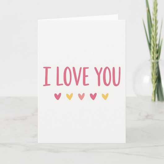 I Love You Simple Sweet Card カード (正面)