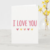 I Love You Simple Sweet Card カード (黄色い花)
