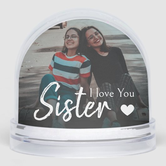 I Love you Sister Heart Script Photo Keepsake (正面)