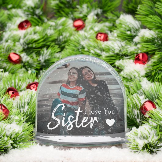 I Love you Sister Heart Script Photo Keepsake (クリスマス)