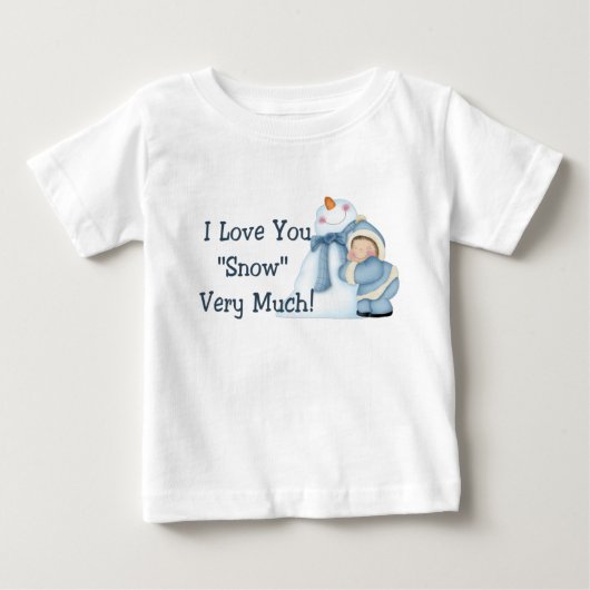 I Love You "Snow" Very Much - T-Shirt 2 ベビーTシャツ (正面)