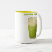 I LOVE YOU SO MATCHA, MATCHA GREEN TEA LOVE ツートーンマグカップ (正面右)