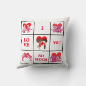 I Love You So Much Cute Couple クッション (裏面)