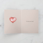 I Love You So Much Deer カード (内部)