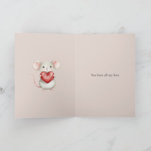 I Love You So Much Mouse カード (内部)