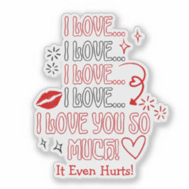 I Love You So Much Note Romantic Valentines シール