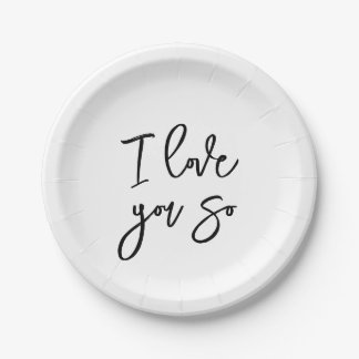 I love you so paper plates ペーパープレート
