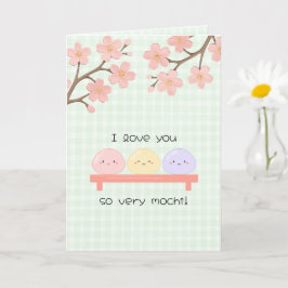 I Love You So Very Mochi Valetine's Day Card カード