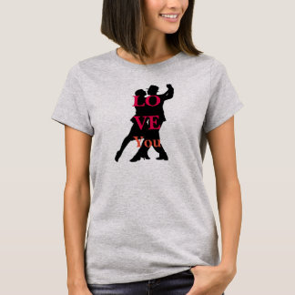 I love you tango tシャツ