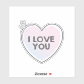 I love you text in a heart shape frame シール (シート)