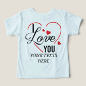 I Love You text with red heart shape graphic for V (デザイン裏面)