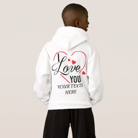 I Love You text with red heart shape graphic for V (裏面フル)