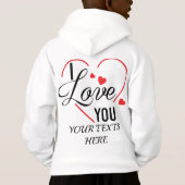 I Love You text with red heart shape graphic for V (裏面)
