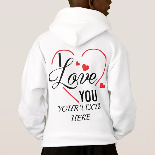 I Love You text with red heart shape graphic for V (裏面)