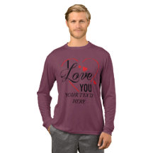 I Love You text with red heart shape graphic for V