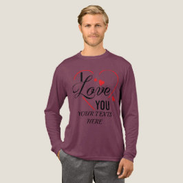 I Love You text with red heart shape graphic for V トライブレンドＴシャツ