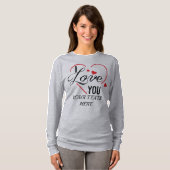 I Love You text with red heart shape graphic for V Tシャツ (正面フル)