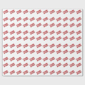 I  love you thanks red white 3d glossy ラッピングペーパー (フラット)