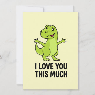 I Love You This Much Cute Dinosaur  シーズンカード