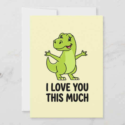 I Love You This Much Cute Dinosaur  シーズンカード (正面)
