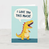 I Love You This Much Dinosaur Card カード (正面)