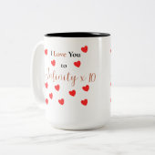 I love you to infinity times 10 ツートーンマグカップ (正面左)