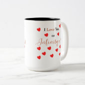 I love you to infinity times 10 ツートーンマグカップ (正面右)