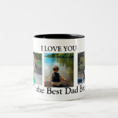 I Love You to the 最高のパパEver Photo ツートーンマグカップ (中央)