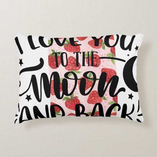 "I Love You to the Moon and Back" スロー枕 アクセントクッション (正面)