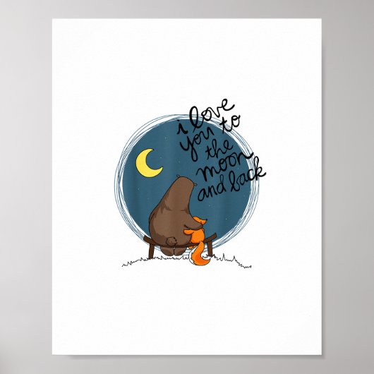 I Love You To The Moon And Back Classic Appeal Sty ポスター (正面)