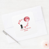 I Love You To The Moon And Back Classic Love Quote スクエアシール (封筒)