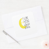 I Love You To The Moon And Back Classic Romantic Q スクエアシール (封筒)