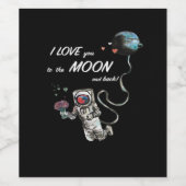 I Love You To The Moon And Back Clean Layout  ワインラベル (シングルラベル)