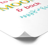 I Love You To The Moon And Back Genuine Elegant St ポスター (角)